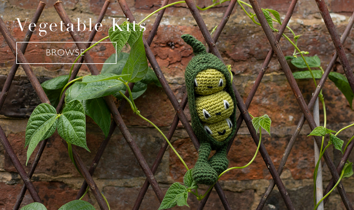 Vegetable garden crochet pattern kits toft